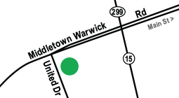 Map close-up of Greenhill Car Wash Middletown full service location